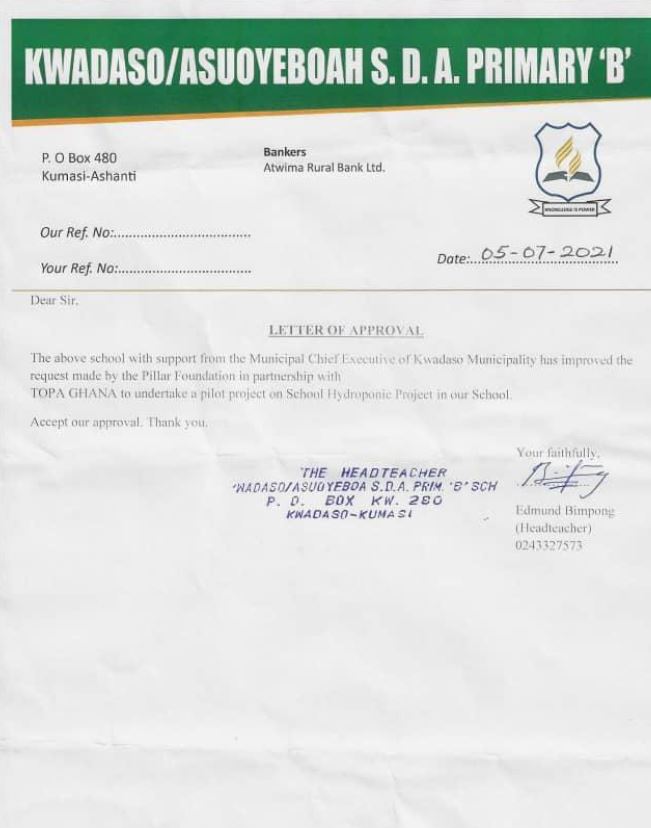 mr bimpong letter